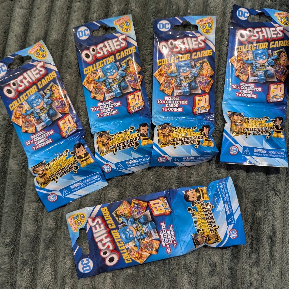 Ooshies DC Collector Cards Pack - Blue Packaging!
